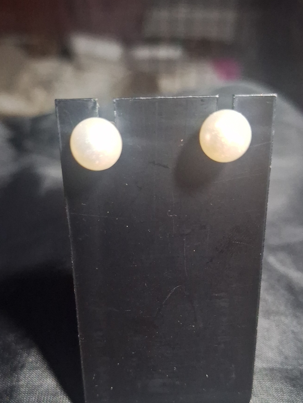Classic White Pearl Stud Earrings - Unbranded